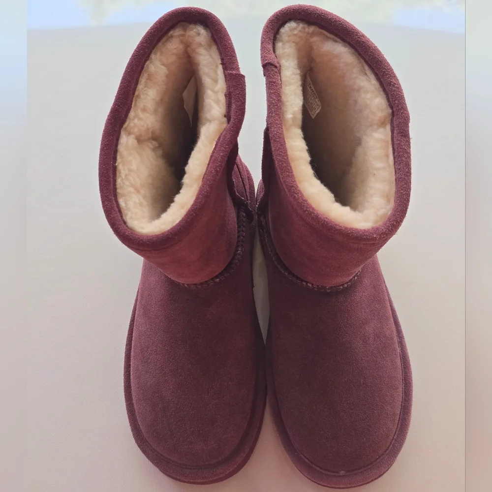 BearPaw Purple Suede Winter Boots Sz 6/7